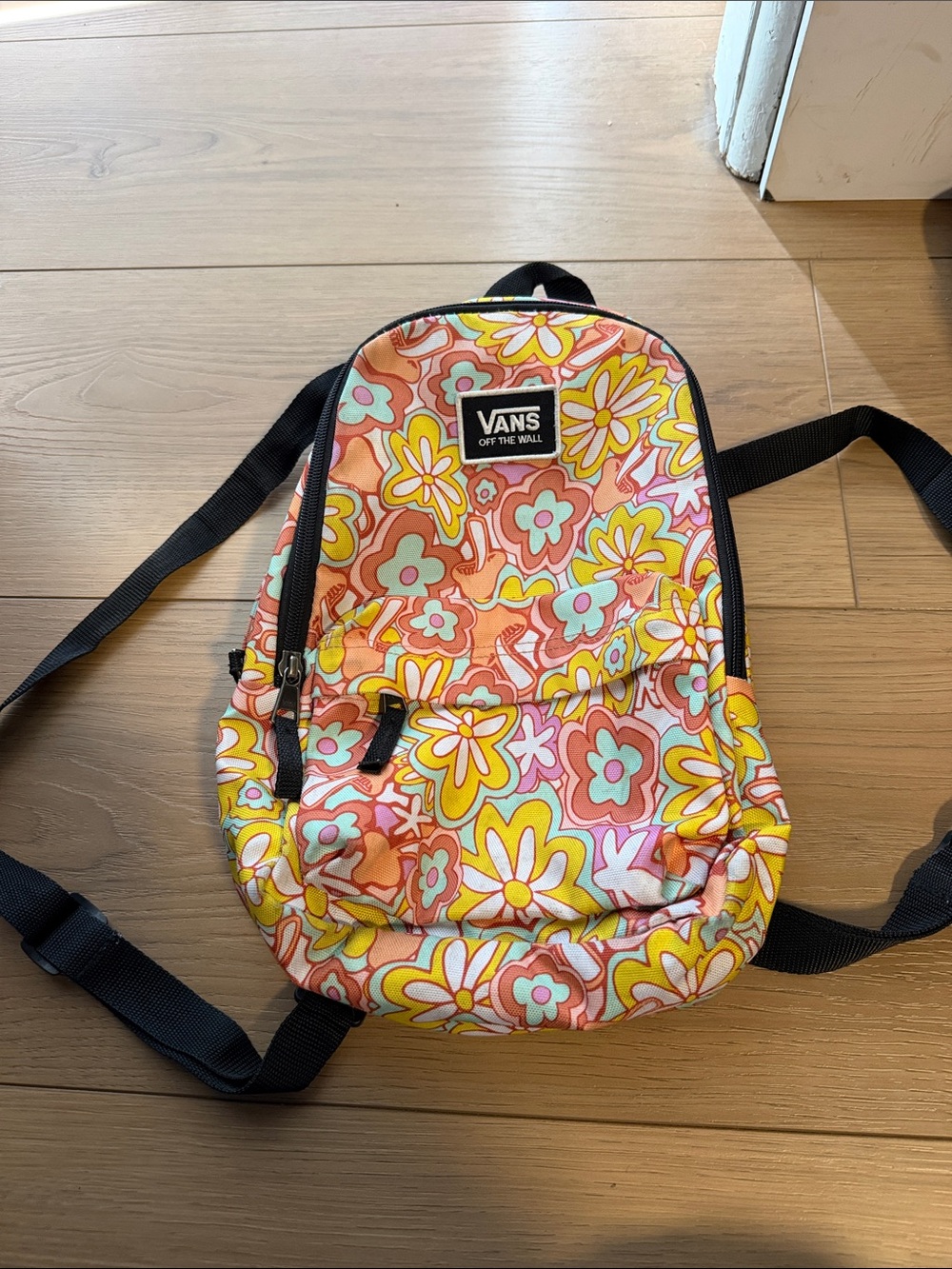 Vans Kids Floral Mini Backpack - Yellow, Pink & Mint